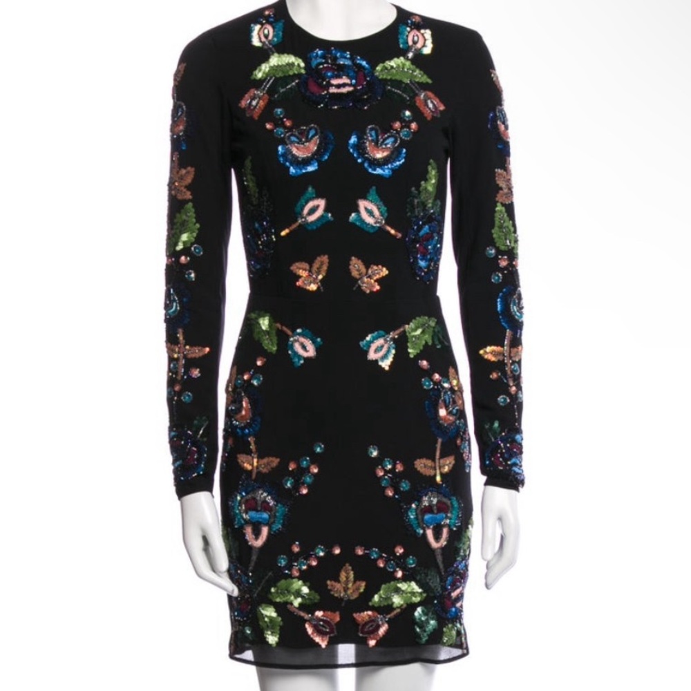 Needle & Thread Black Beaded Mini Dress - Size 4 - NWoT